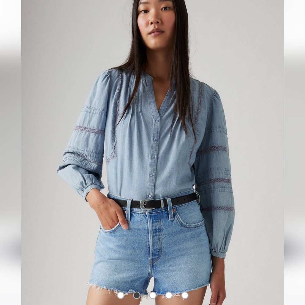 Levi’s Jean Shorts High Waist Medium Wash Size 32